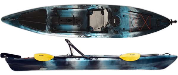 Product image A display of the Vanhunks Boarding Black Bass 13ft