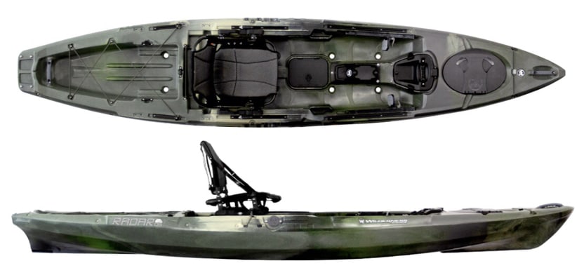 radar135image A display of the Wilderness Systems Radar 135. #8 best fishing kayak for big guys.