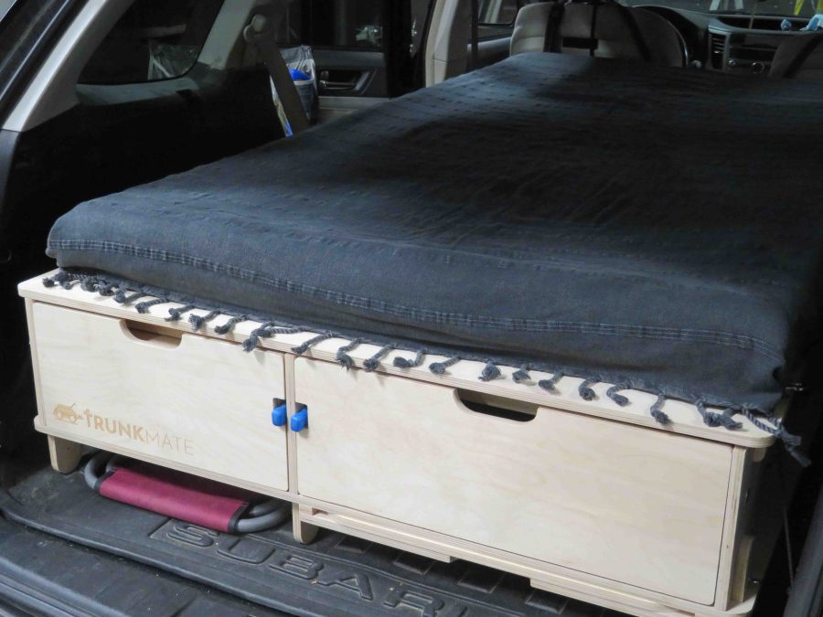 The Best SUV Bed Platform for Camping in 2023 2 TrunkMate SUV platform bed setup in car
