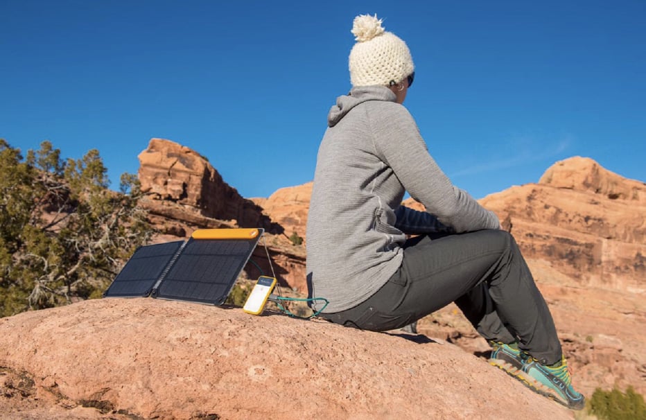 17 Best Solar Chargers for Backpacking - 2023 24 BioLite SolarPanel Display