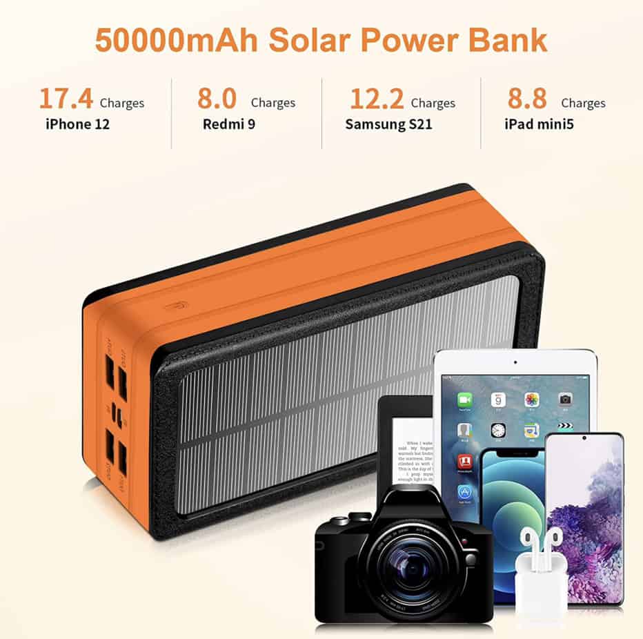 Product image PSOOO 50000mAh Solar Power Charger Display