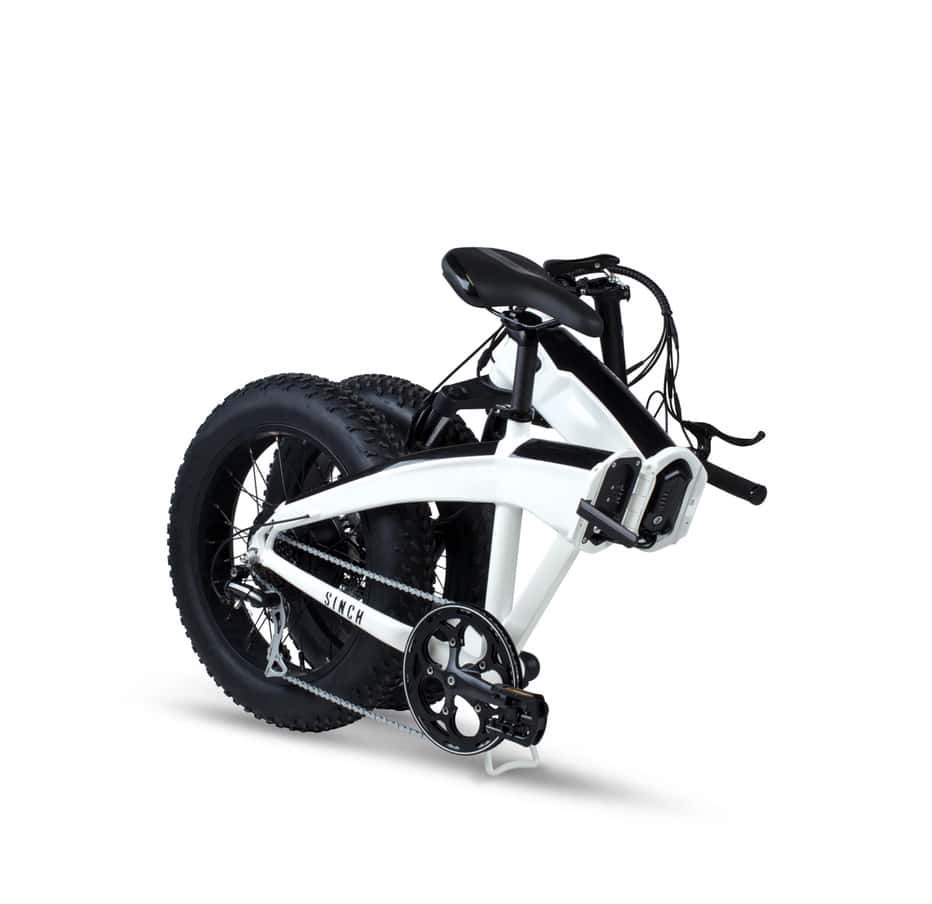 Electric Bikes For Newbies - Shop for the right bike (2023) 15 A display of an electric folding bike folded up