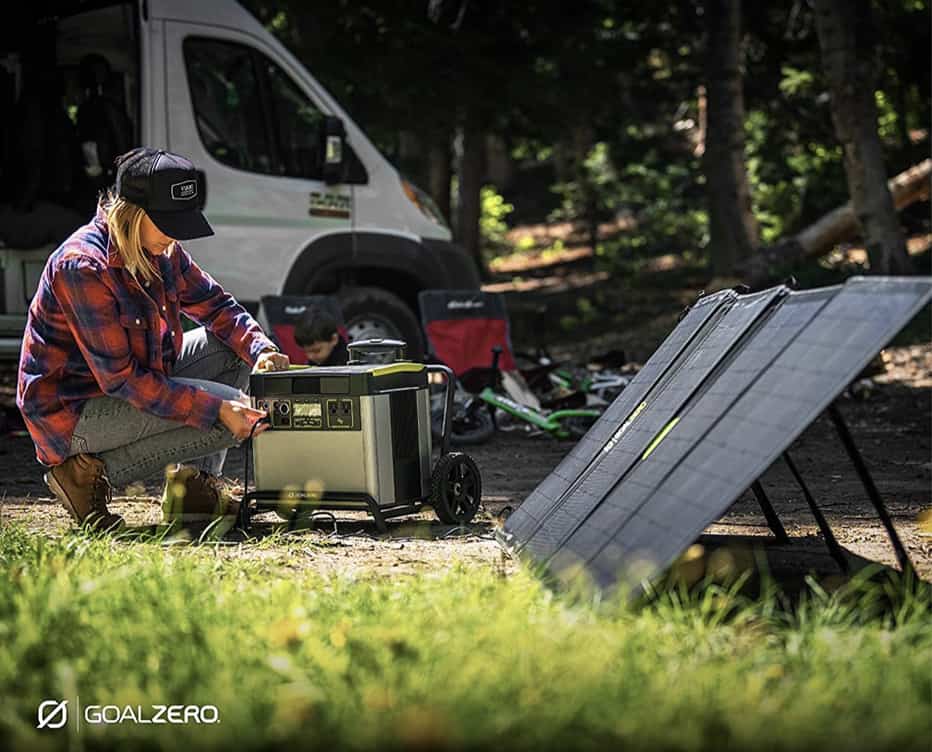 Goal Zero Yeti 3000X vs Bluetti AC200P - 5 Differences You Need to Know 7 Goal Zero Yeti 3000X connected to solar panels